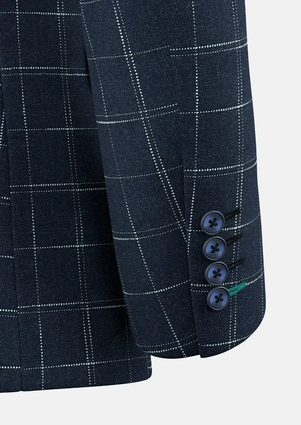 Thompson Navy Flannel Windowpane Jacket