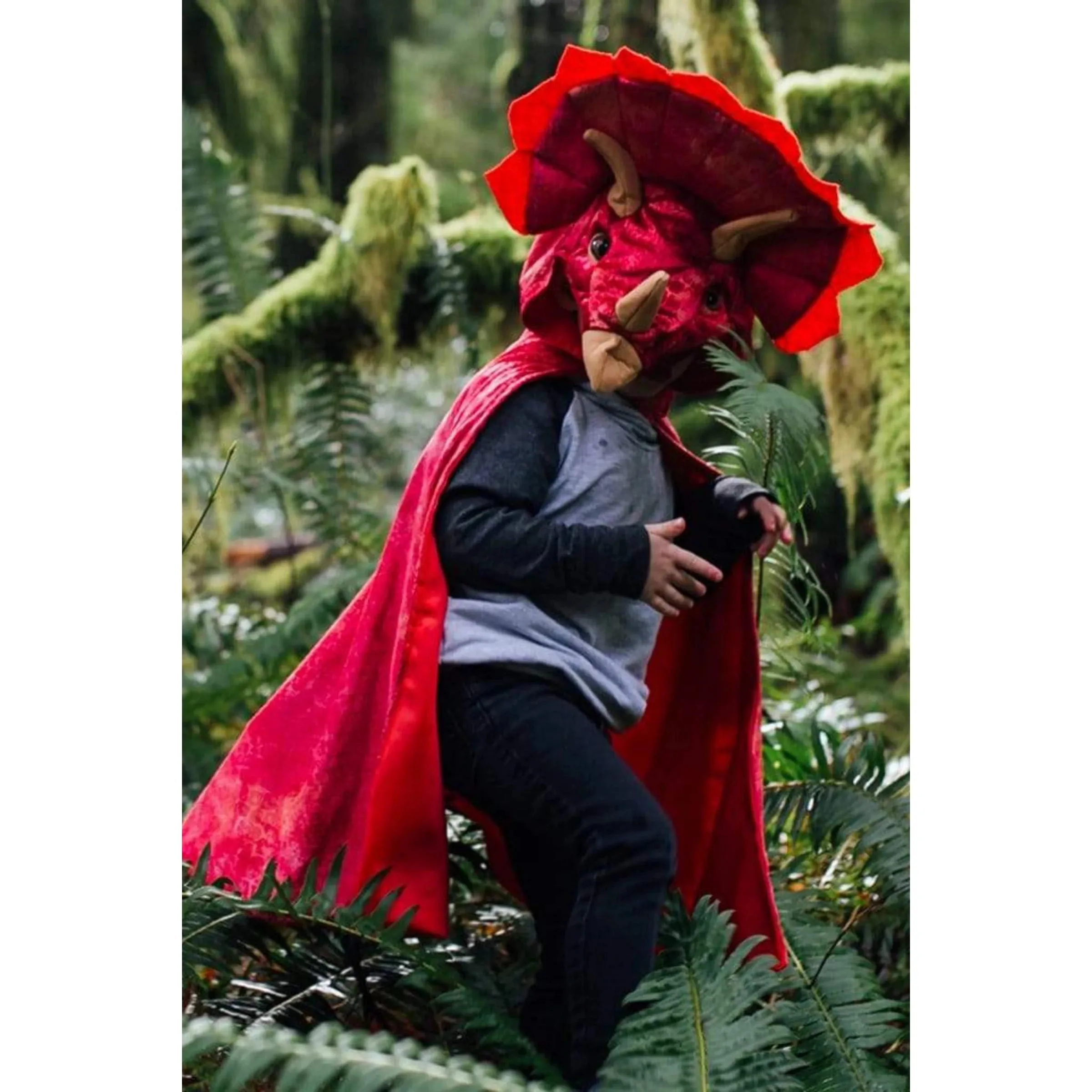 triceratops hooded cape