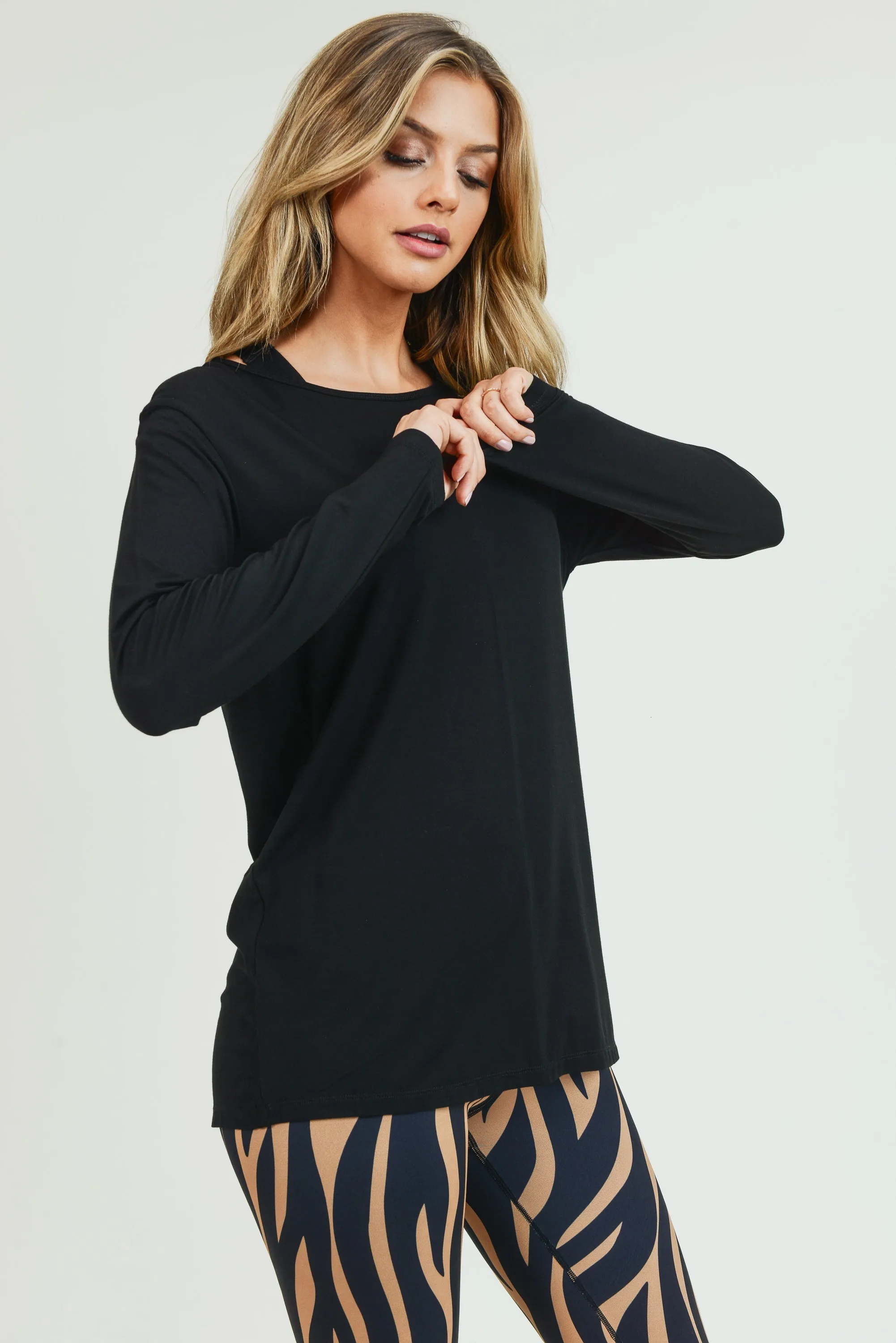 Turnin' Heads Long Sleeve Open Back Top