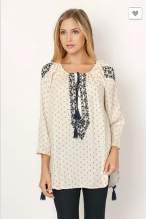 Whatever You Want Embroidery Detail Top