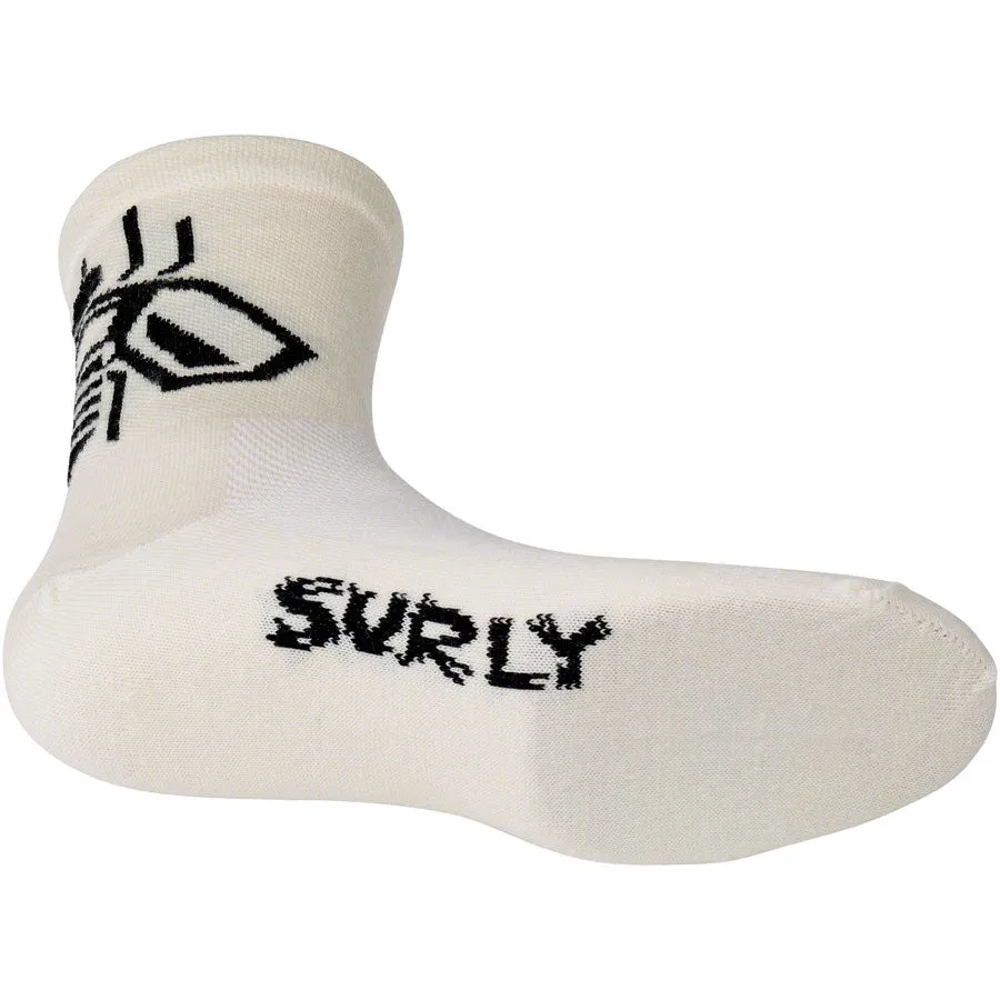 Wingnut Wool Bike Socks - White