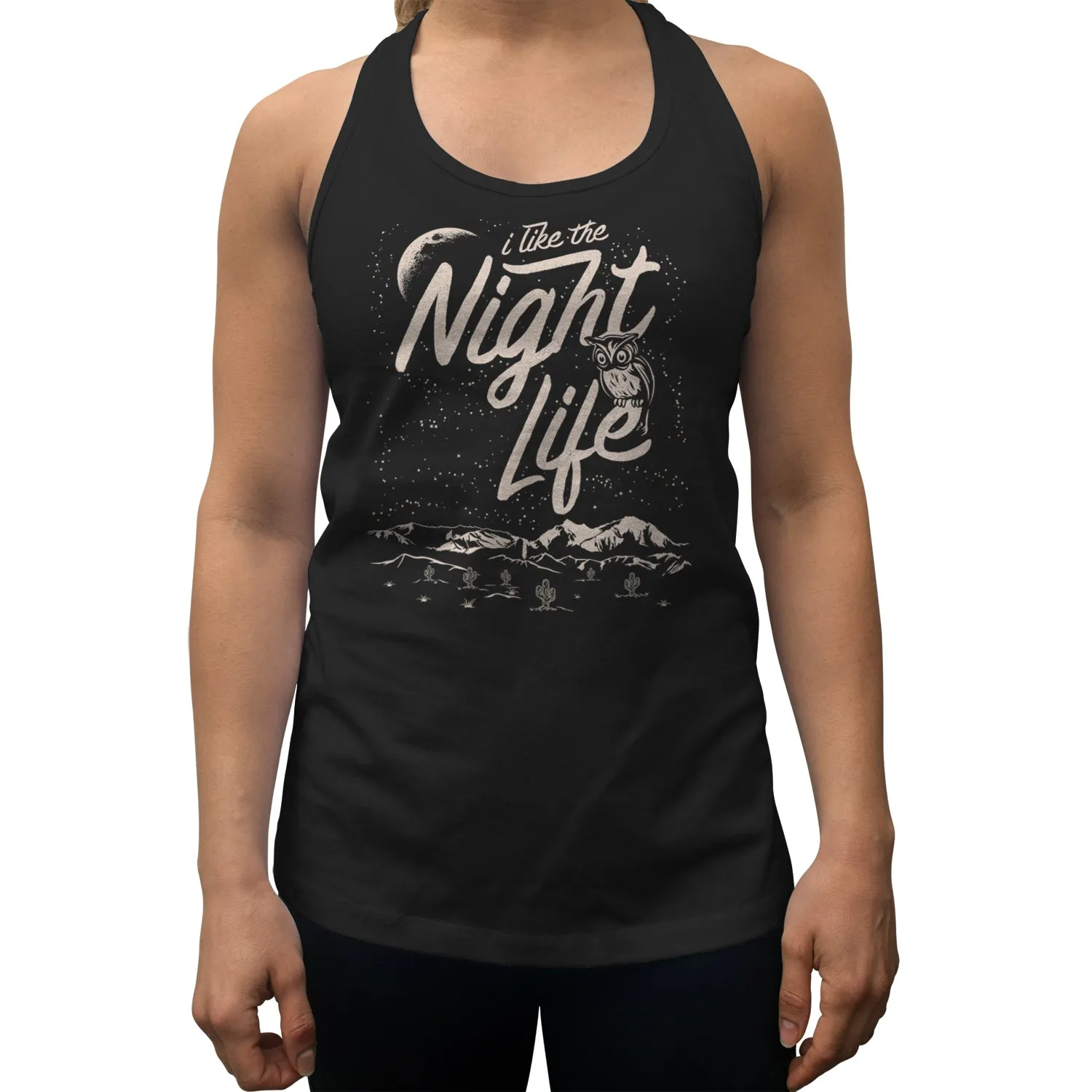 Women's I Like the Night Life Racerback Tank Top
